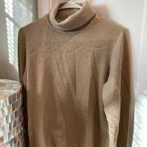 JCrew Preowned metallic gold sweater size small
